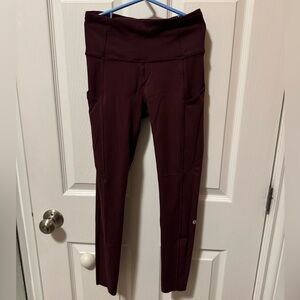 Lululemon Athletica Deep Red Leggings